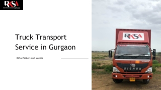 Truck Transport Service in Gurgaon, Haryana | RKSA Packers