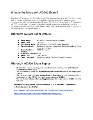 Microsoft AZ-500 Microsoft Azure Security Technologies Exam