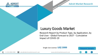 Luxury Goods Market Size, Growth, Trends & Regional Analysis 2030