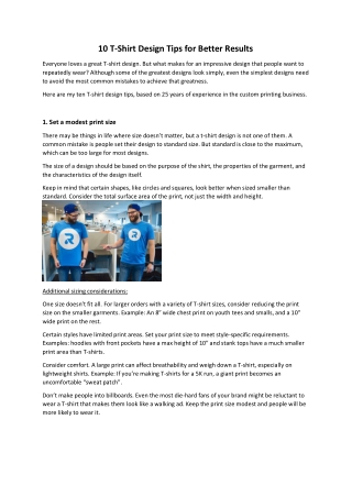 10 T-Shirt Design Tips for Better Results