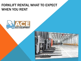 Forklift Rental: What To Expect When You Rent