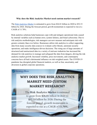 Why does the Risk Analytics Market need custom market research