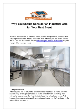 Why You Should Consider an Industrial Gala for Your Next Event