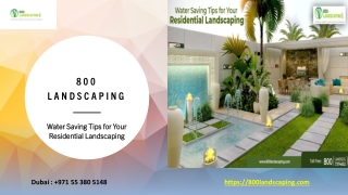 Water Saving Tips for Your Residential Landscaping