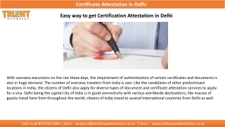 Know more about Certificate Attestation in Delhi