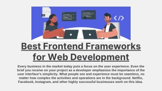 Best Frontend Frameworks for Web Development