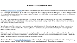 NEAR INFRARED (NIR) TREATMENT