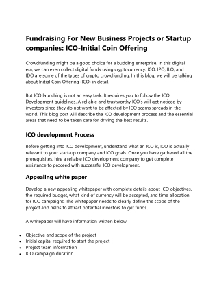 ICO- launchpad