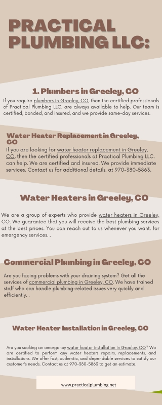 Commercial Plumbing in Greeley, CO