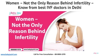 Women – Not the Only Reason Behind Infertility – Know from best IVF doctors in Delhi