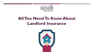 All You Need To Know About Landlord Insurance