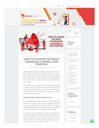 How To Choose The Right Campaign Channels For Startups