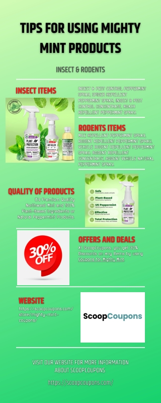 Tips For using Mighty Mint Products