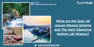 What are the Goal Jal Jeevan Mission Scheme and The main Objective behind JJM Mission
