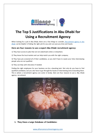recruitment agency in abu dhabi