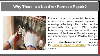 Why There is a Need for Furnace Repair