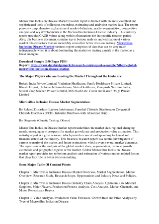 Microvillus Inclusion Disease Market