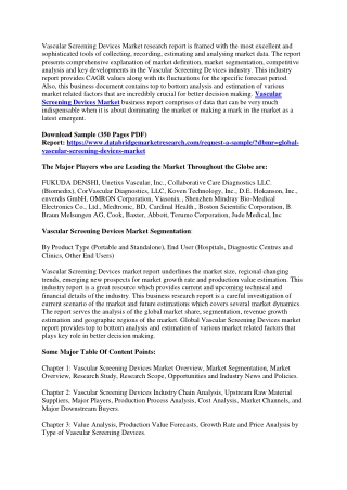 Vascular Screening Devices Market 1