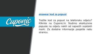 answear kod za popust   Cuponic.hr