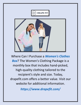Women's Clothes Box | Drapefit.com