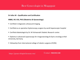 Best Gynecologist in Mogappair