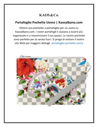 Portafoglio Pochette Uomo | Kaosalbano.com