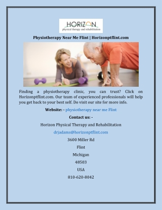 Physiotherapy Near Me Flint  Horizonptflint.com