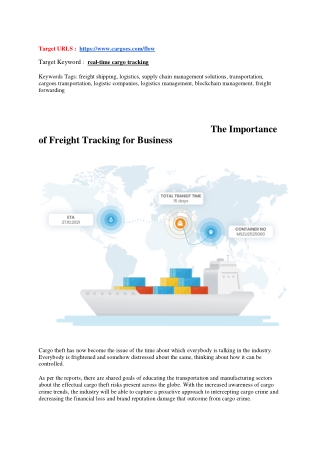 Importance Of Freight Tracking For Businesses