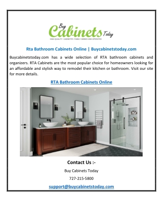 Rta Bathroom Cabinets Online