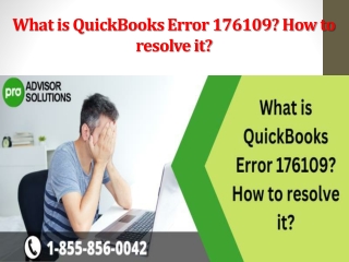 What is QuickBooks Error 176109 How to resolve it