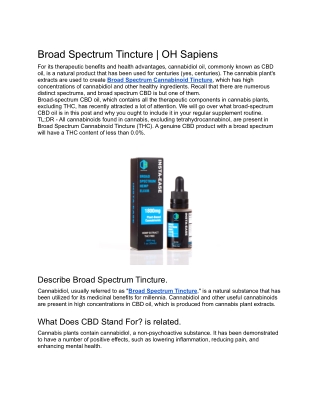 Broad Spectrum Tincture _ OH Sapiens