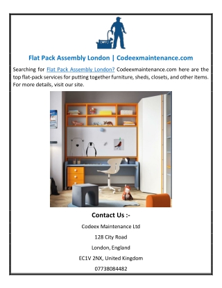 Flat Pack Assembly London