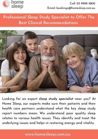 Professional Sleep Study Specialist to Offer The Best Clinical Recommendations