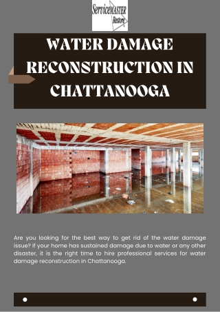 Call Us For Water Damage Reconstruction In Chattanooga