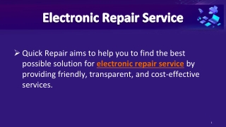 Electronic Repair Service