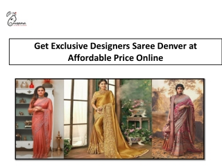 Get Exclusive Designers Saree Denver at Affordable Price Online