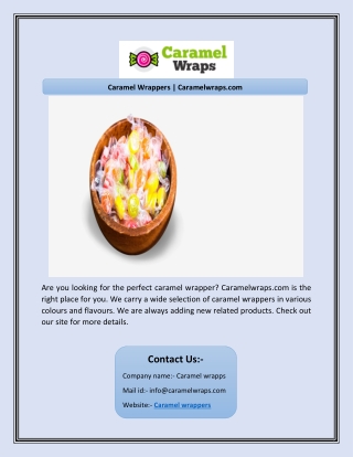 Caramel Wrappers | Caramelwraps.com