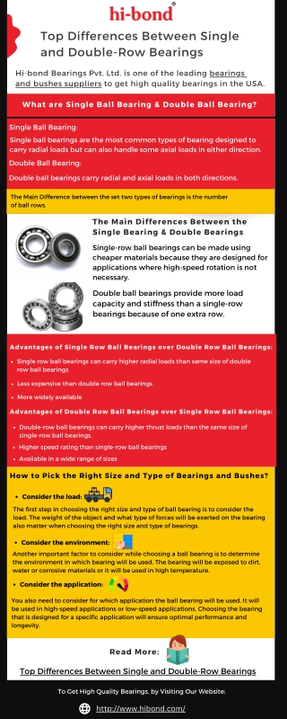 Top Differences Between Single and Double-Row Bearings