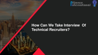 Technical Recruitment Agencies