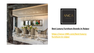 Best Luxury Furniture Brands in Raipur