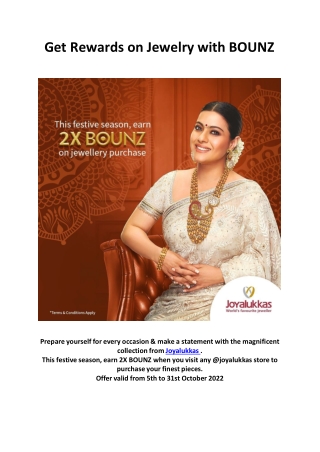 Get Rewards on Jewelry with BOUNZ
