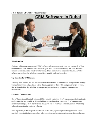 CRM Software in Dubai