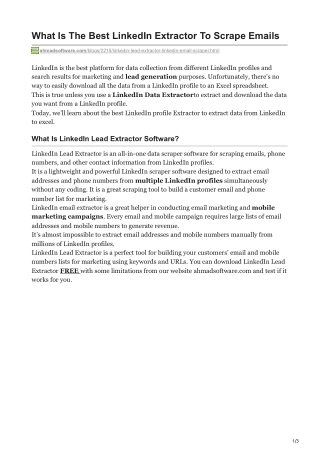 What Is The Best LinkedIn Extractor To Scrape Emails