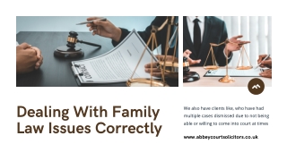 Dealing With Family Law Issues Correctly