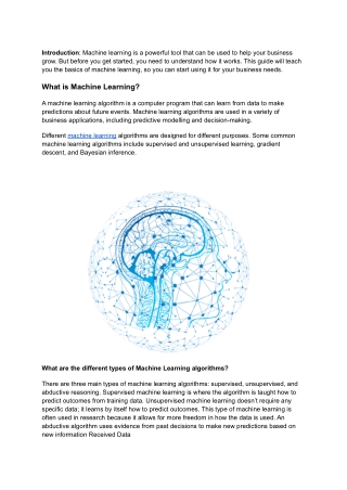 Learning How to Use Machine Learning for Your Business