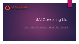 Qms Remediation Services Online | 5aiconsulting.com