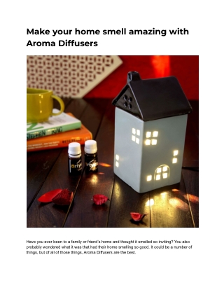 Make your home smell amazing with Aroma Diffusers- Artsyta Gallery