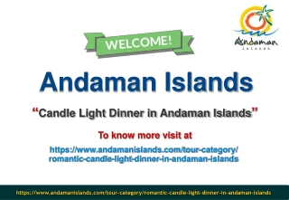 Candle Light Dinner in Andaman Islands