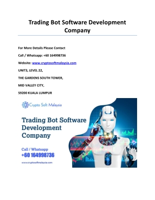 Trading Bot Software Development Company