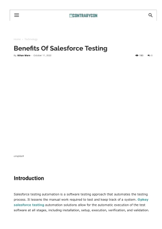 Benefits Of Salesforce Testing